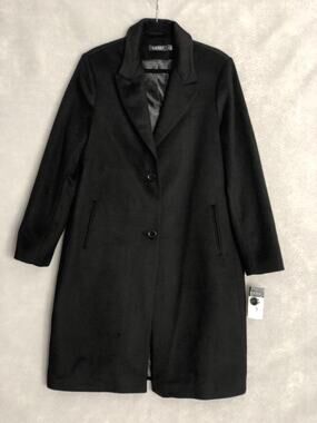 Lauren Ralph Lauren Wool-Blend Coat Women's Size 18 Black NEW